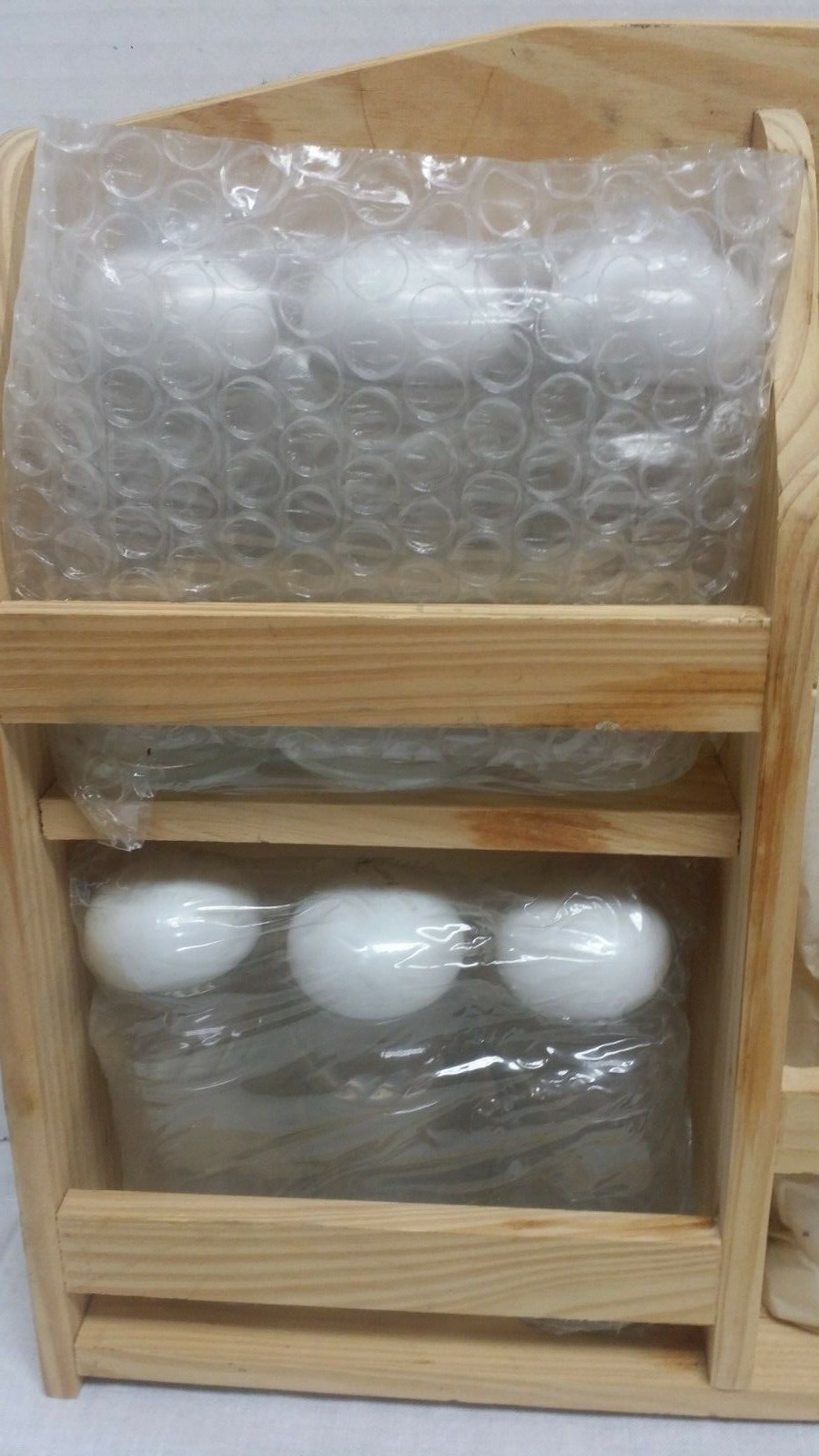 Vintage Wood Spice Rack w/Bottles & Salt & Pepper Shakers