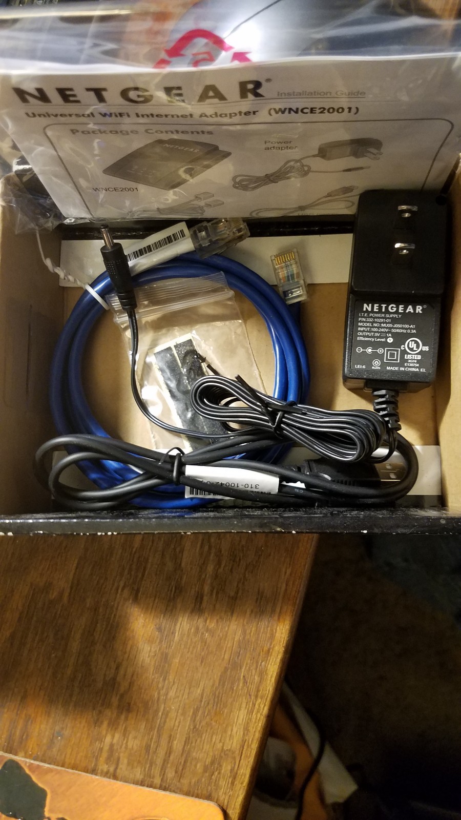 Netgear Universal WiFi Adapter for Smart TV & Blu-ray WNCE2001.  New, OPEN Box.