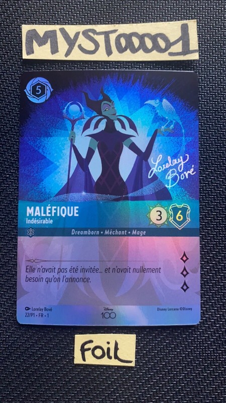 Disney Lorcana MalÃ©Fique, IndÃ©Sirable 22/P1 Promo 100 Ans Foil Neuf Chapitre 2