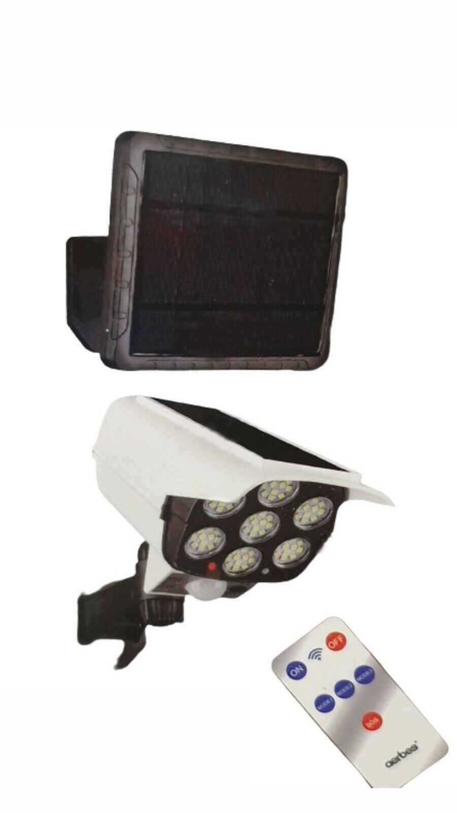 Lampada Luce Solare 77 Led Da Esterni Con Sensore Di Movimento Telecamera linq