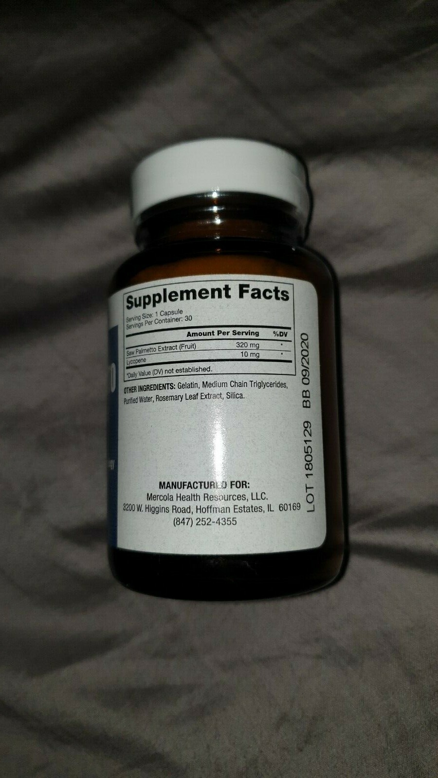 Dr. Mercola SAW PALMETTO With LYCOPENE (PROSTATE HEALTH) - 30 Capsules