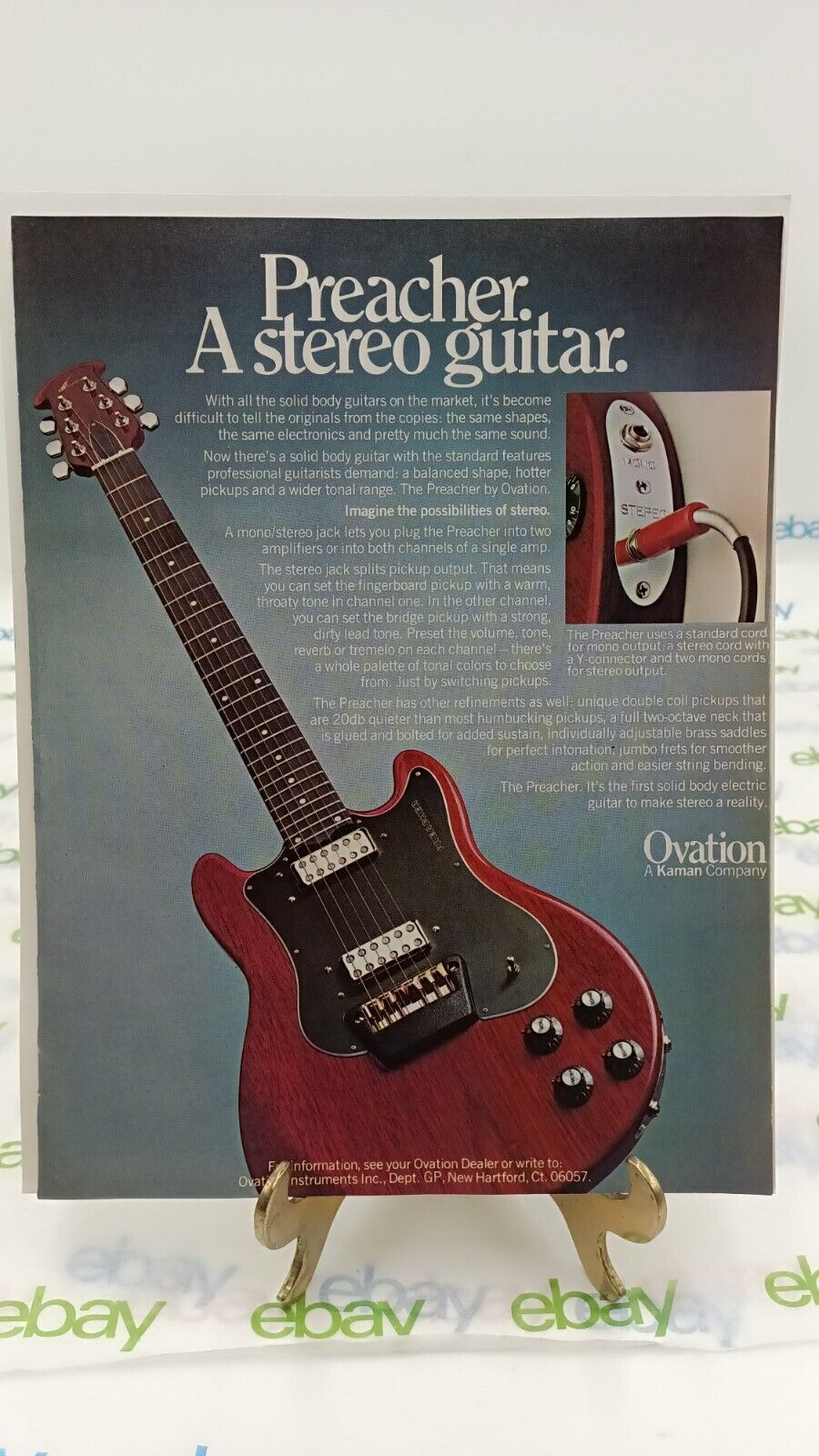 【最終価格】Ovation Preacher 1979 レア　ダブルカッタウェイ 最終価格】Ovation Preacher 1979 レア ダブルカッタウェイ