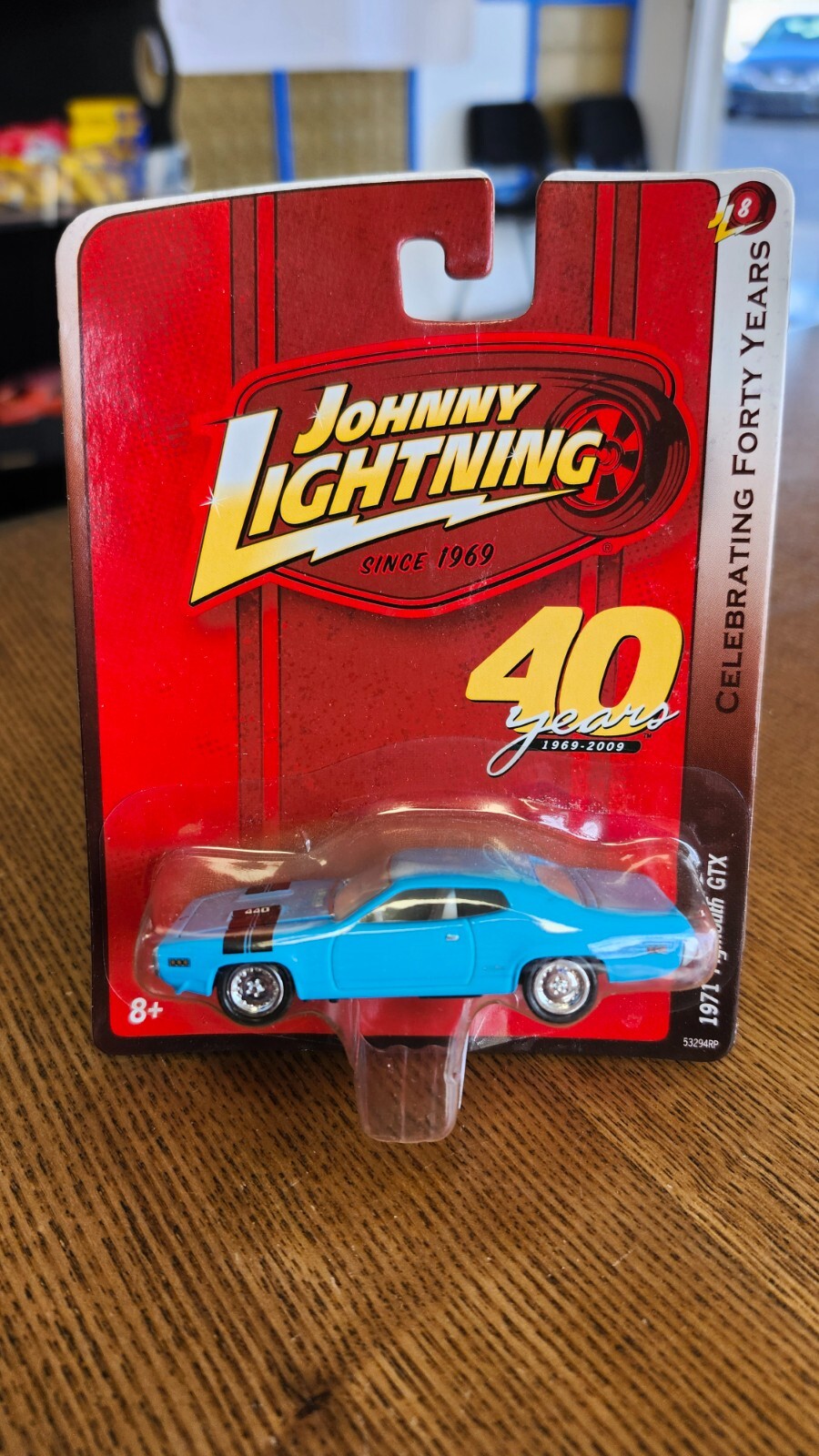 2010 Johnny Lightning 40 Years R8 1971 Plymouth GTX in Blue