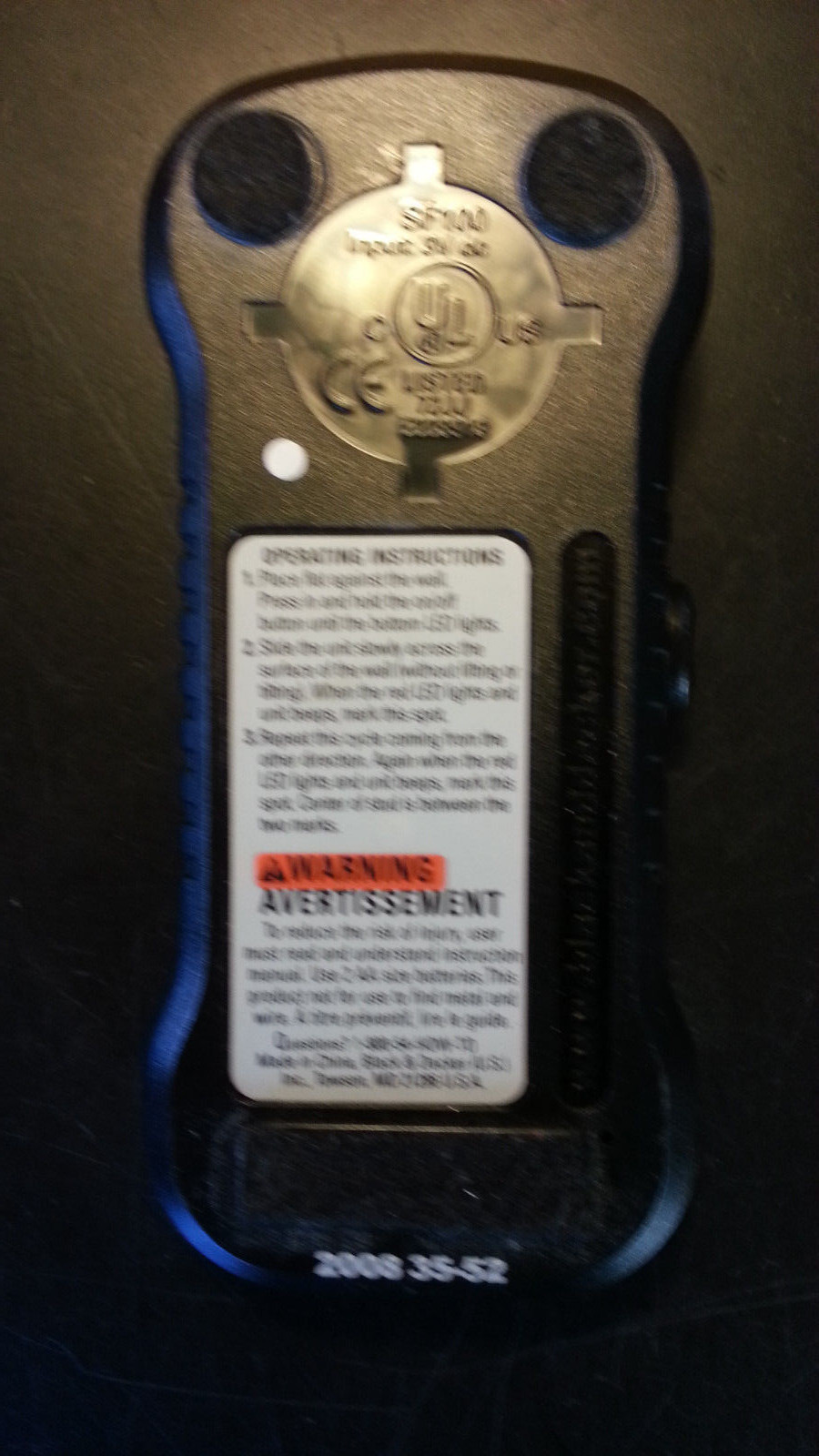 Black & Decker SF100 Stud Sensor; Batteries Included; Free Shipping