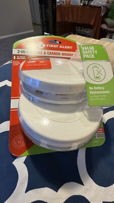 First Alert 2 Pack 2-in-1 Smoke & Carbon Monoxide Alarm SMCO210 New and SEALED