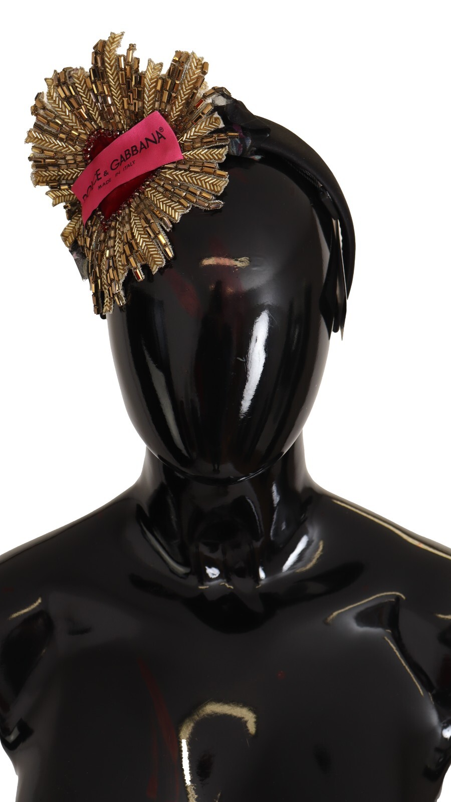 

DOLCE - GABBANA Диадема-повязка на голову из черного золота с логотипом Sacred Heart $ 2000, Черный