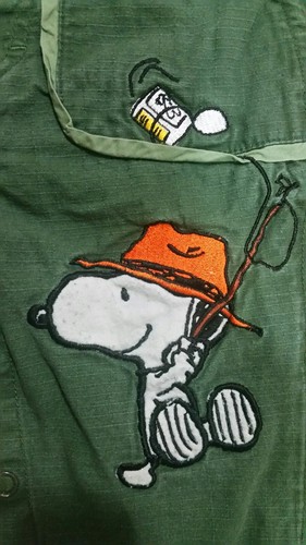 Snoopy Peanuts Character green bib overalls size 12mo.