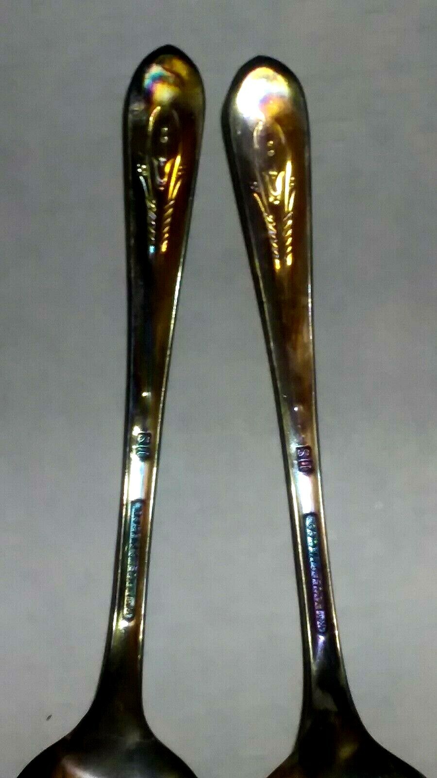 Wm Rogers MFG Co. I S Marked on 3 spoons tarnished or toned BEAUTIES never used