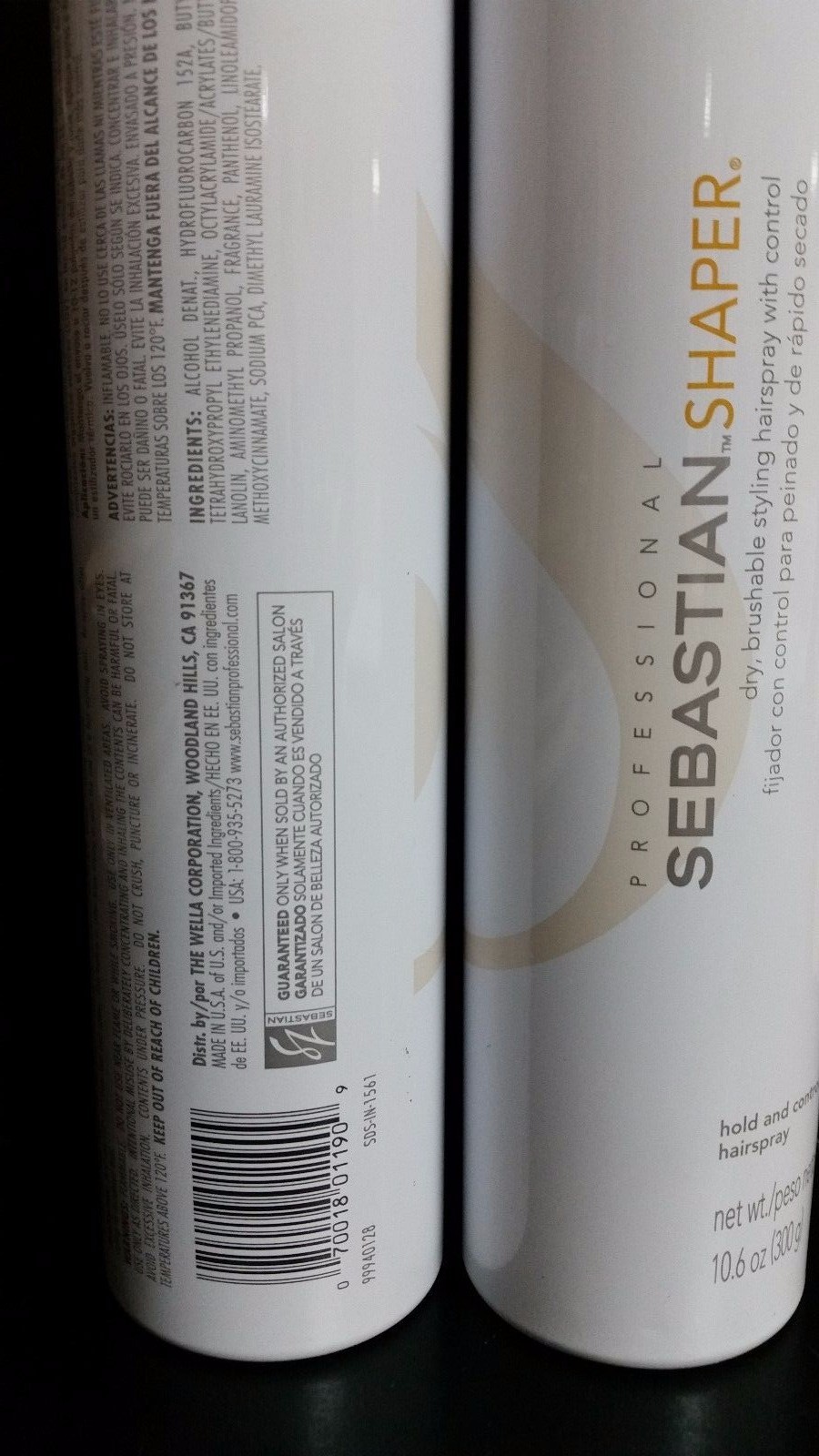 Sebastian Shaper Hold and Control Hairspray 10.6 oz - LOT OF (2) BOTTLES