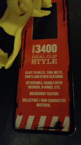 Ergodyne Squids 3400  Glove Belt Grabber Holder Dual Clip 19112 • Safety Yellow