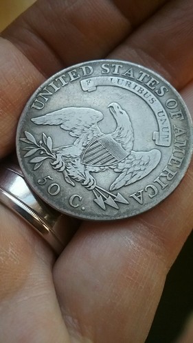 1808 Capped Bust/Lettered Edge Half $ FINE Silver 50c