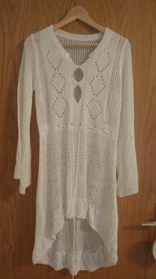 Damen Kleid Häkeloptik/Strandkleid One Size tailiert neu