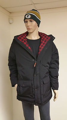 Pre-owned Woolrich Authentic  Men's Black Langhorne Parka Jacket 550 Fill Down 16106