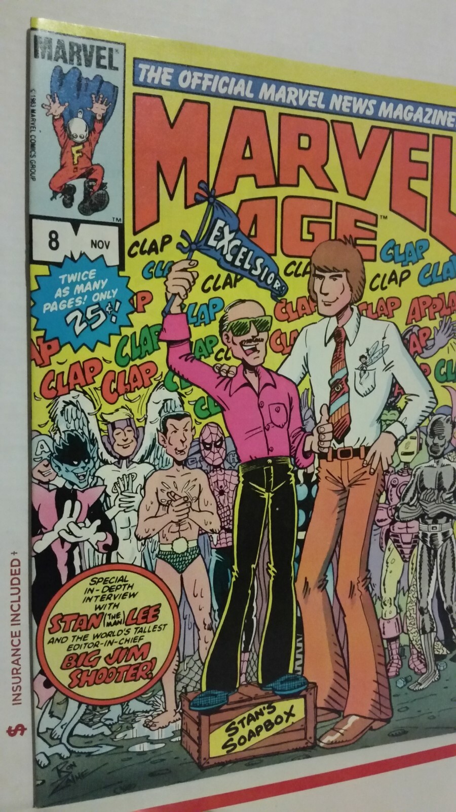 MARVEL AGE #8, STAN LEE & Jim Shooter Cover & Interview, High Grade Uncirculated