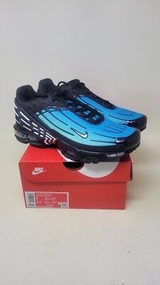 Nike Air Max Plus 3 Aqua Blue Black Gradient Men's 8 Sneaker FQ2417-001