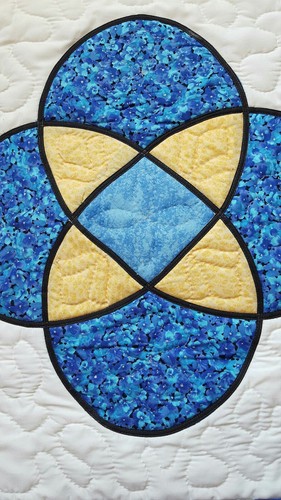 Celtic knot Hand quilted Wall Quilt Stained glass Quilt Hand Quilted