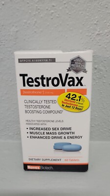 Novex Biotech TestroVax Dietary Supplement 60 Tablets Expired 10/2024