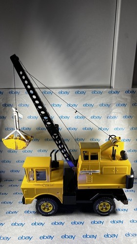 Vintage 1970's Tonka Mighty Crane Pressed Metal Steel Truck