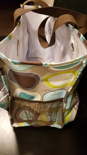 Thirty-One Organizer Utility Tote w/ 7 pockets CIRCLES 10