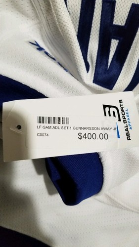 Toronto Maple Leafs GAME WORN Jersey Carl Gunnarsson Away Real Sports LOA