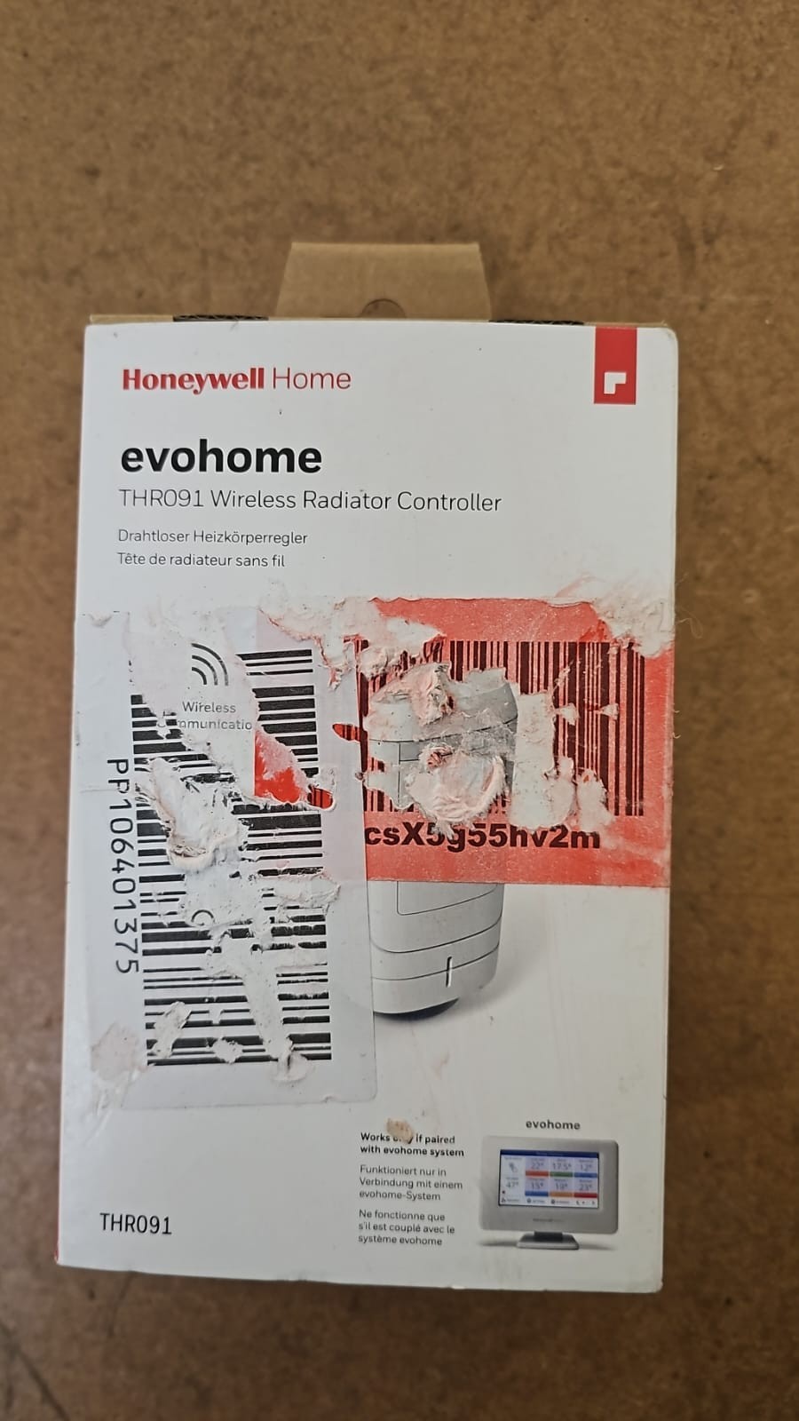Honeywell Home THR091 Radiator Controller Wireless White For Evohome System