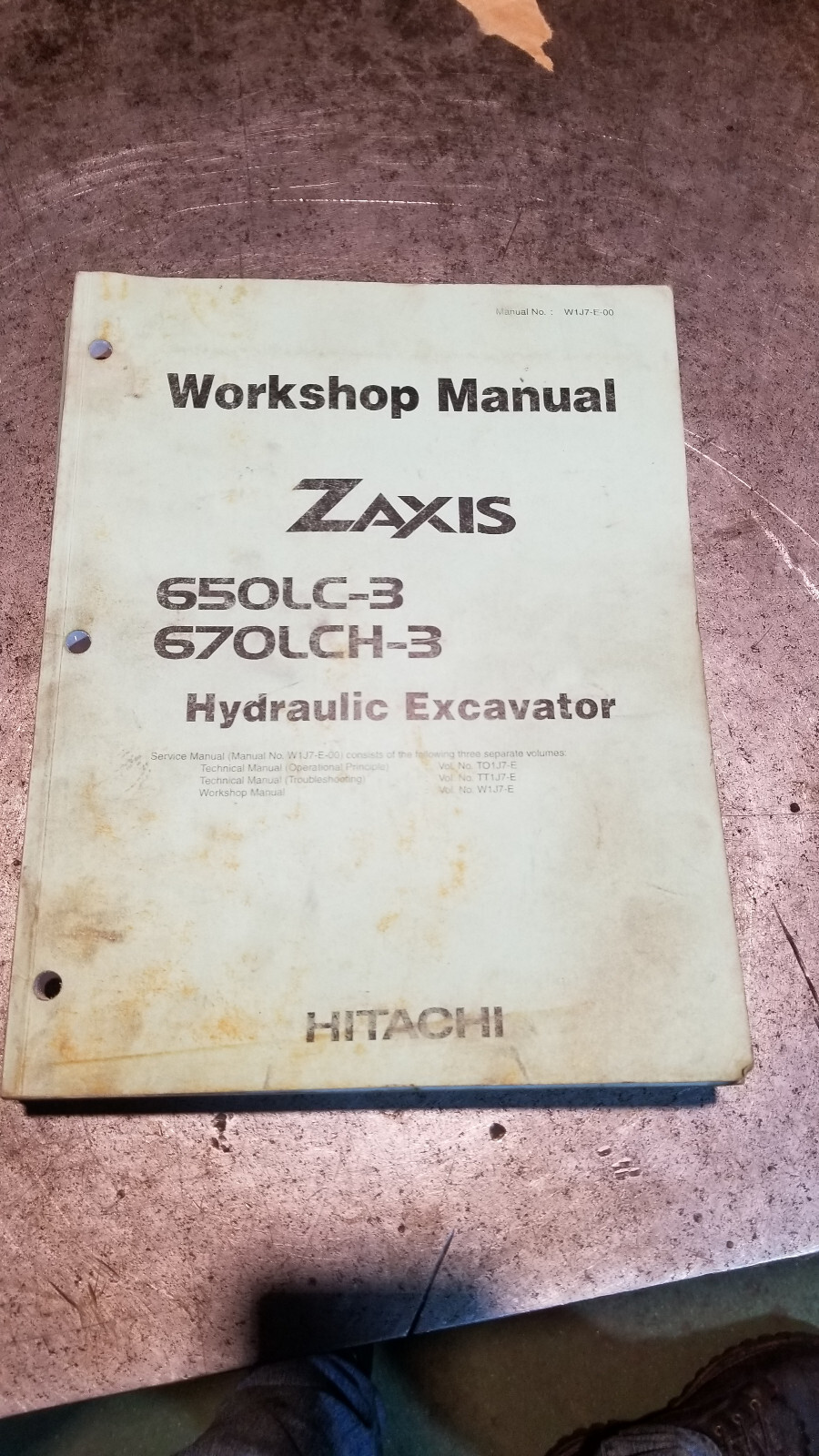 ZAXIS 650LC-3 670LCH-3 WORKSHOP MANUAL W1J7-E-00 - Picture 1 of 6