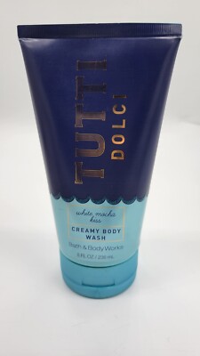 Bath & Body Works Tutti Dolci WHITE MOCHA KISS Creamy BODY WASH 8 oz Rare