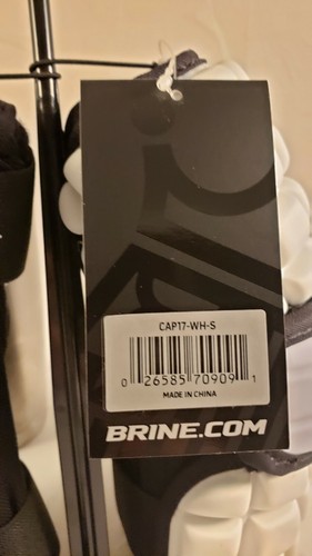 Brine Clutch AP Lacrosse Midfield Arm Pads - Small (White)