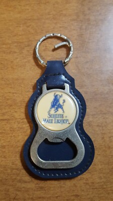 Schlitz Malt Liquior Beer Vintage Key Ring Chain NOS Nice Rare Bottle Opener 1