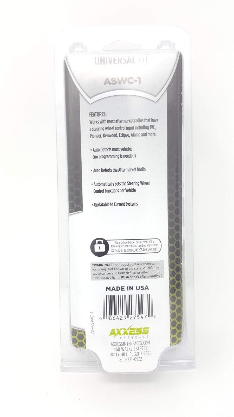 AXXESS UNIVERSAL FIT STEERING WHEEL CONTROL ASWC-1 INTERFACE new