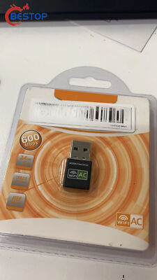 600Mbps 802.11ac USB Wifi Dongle Wi-Fi 5 Dual Band 2.4/5GHz Adapter PC Laptop