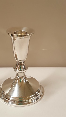 Beautiful Pair Of Vintage Duchin Sterling Silver Candlesticks 4-5/8