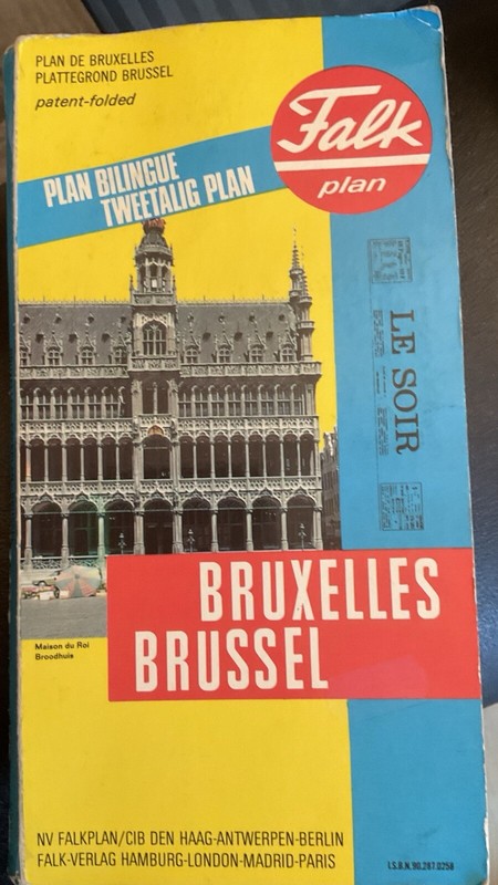 Falk Stadtplan Cib Citymap Brussel Bruxelles 7. Aufl. August 1978 Patentfaltung