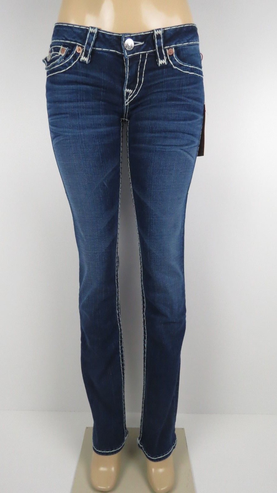 Pre-owned True Religion Billy Super T Women Jeans, Chesapeake, Size 26, In Blue