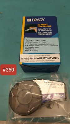 ( 1 PC ) Label Cartridge Brady M21-750-427 Black/White 3/4'' 19.1mm REAL FROM