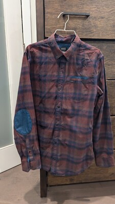 New With Tags --Buffalo David Bitton Flannel Long Medium Red and Maroon MSRP $69