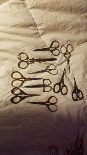 Antique/Vintage Lot (21) Scissors Some are Silver rare find ornate