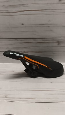 New Mongoose Padded Black Orange Bicycle Seat Reg No. VA23174(CN)