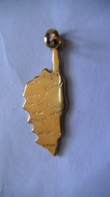 Pendentif Corse En Or 375/1000 (9 Carats) - 2,1 G, Inscription, Bijou Traditionnel, Garantie 10 Ans