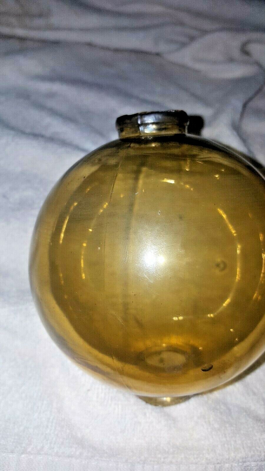Antique Amber Glass Lightning Rod Ball