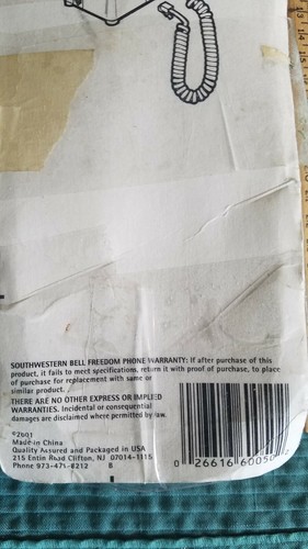 Almond 25 Ft. Coil Telephone  Phone Cord w/ Plugs New Southwestern Bell # S60050