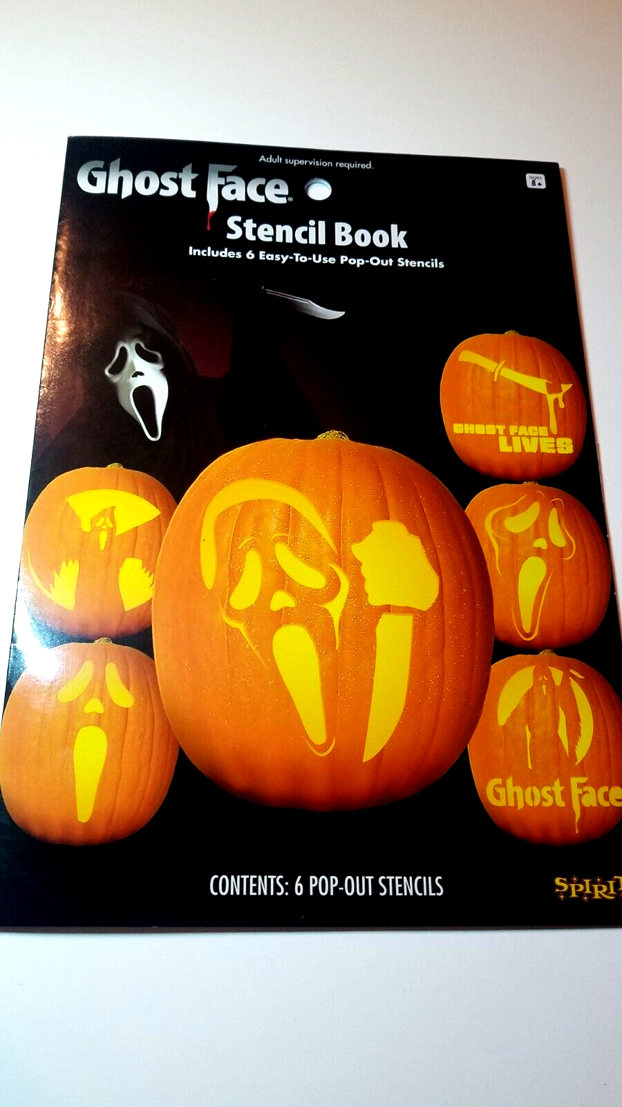 scream-ghost-face-pumpkin-carving-pattern-stencil-book-new-halloween-6-patterns-ebay