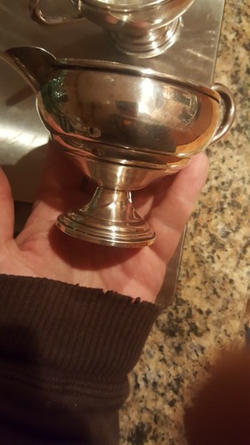 Atkins Sterling Silver Creamer And Sugar Bowl