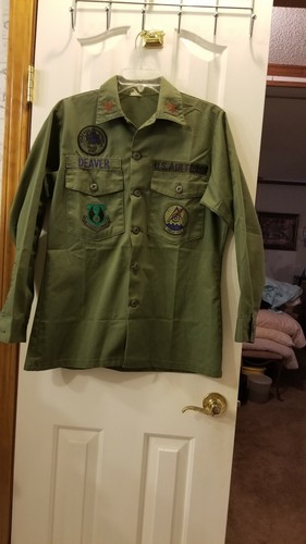 1950年代 USAF セージグリーン utility shirts Mサイズ 1950's USAF UTILITY SHIRT – LEAD