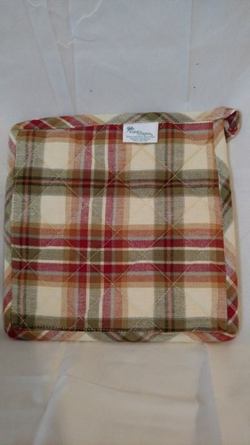Potholders Lemon Pepper by Park Designs NEW Country Plaid Pot Holders Yellow