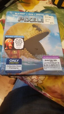 Pixels Blu-ray/DVD, Includes Digital Copy Metal Pak Only Best Buy New Steelbook