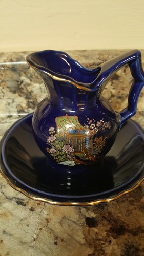 Vintage Beautiful Japanese Creamer And Saucer.