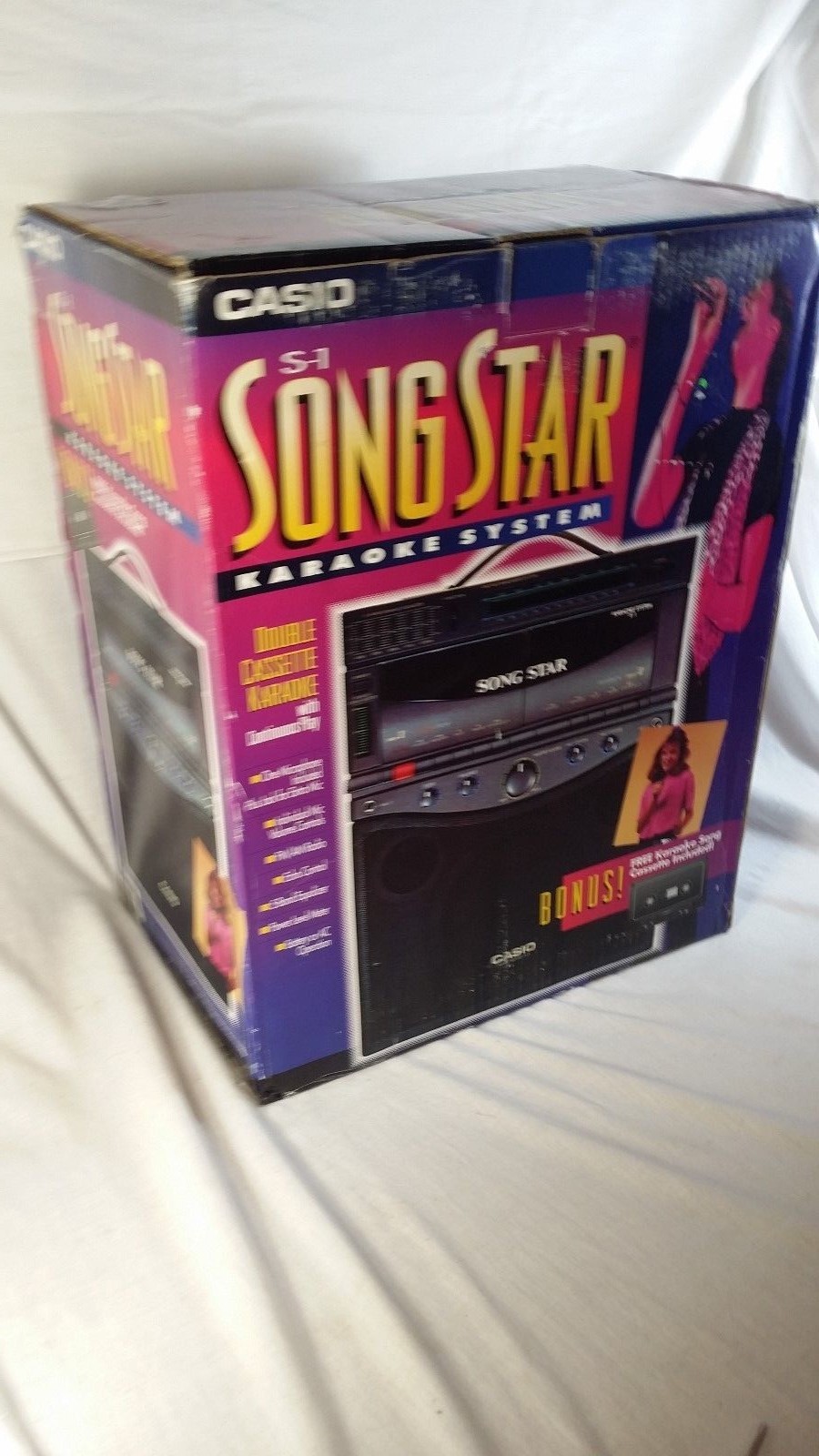 NOS Casio Song Star S-1 Karaoke System Machine Double Cassette Radio Equalizer