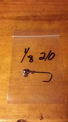 15 1/4 Round Head Jigs VMC Barbarian Black Forged Hooks 2/0 or 3/0 U Choose
