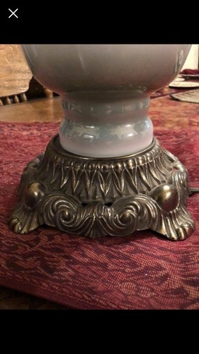 Vintage GWTW Gone with the wind hurricane Victorian Parlor Electric Table Lamp
